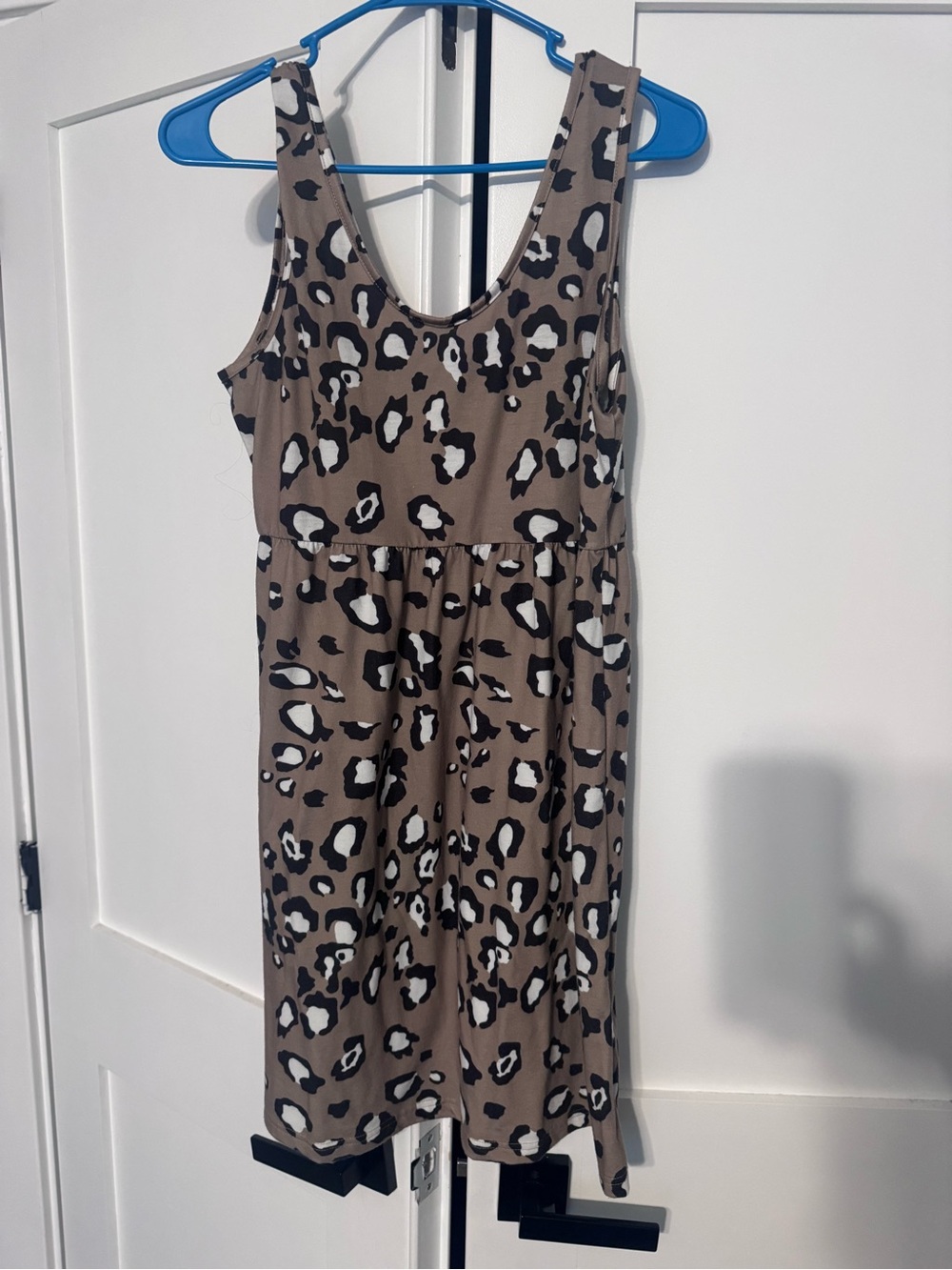 Girls' Brown Leopard-Print One-Piece Dress - Stylish Everyday Wear